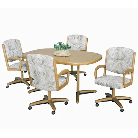 Customizable Casual 5 Piece Table & Chairs Set